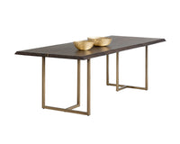 Sunpan Donnelly Dining Table In Antique Brass and Dark Mango/Ash Grey  - 95"