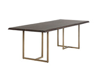 Sunpan Donnelly Dining Table In Antique Brass and Dark Mango/Ash Grey  - 95"