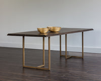 Sunpan Donnelly Dining Table In Antique Brass and Dark Mango/Ash Grey  - 95"