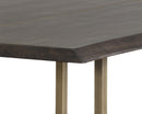 Sunpan Donnelly Dining Table In Antique Brass and Dark Mango/Ash Grey  - 95"