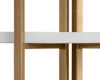 Sunpan Halston Bookcase - Antique Brass - White