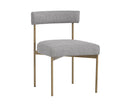 Sunpan Seneca Dining Chair - Antique Brass - Arena Cement/Arena Navy/Velvet Blush/Velvet Slate/Polo Club Stone