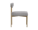 Sunpan Seneca Dining Chair - Antique Brass - Arena Cement/Arena Navy/Velvet Blush/Velvet Slate/Polo Club Stone