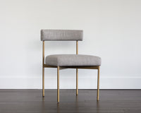 Sunpan Seneca Dining Chair - Antique Brass - Arena Cement/Arena Navy/Velvet Blush/Velvet Slate/Polo Club Stone