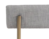 Sunpan Seneca Dining Chair - Antique Brass - Arena Cement/Arena Navy/Velvet Blush/Velvet Slate/Polo Club Stone