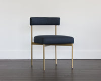 Sunpan Seneca Dining Chair - Antique Brass - Arena Cement/Arena Navy/Velvet Blush/Velvet Slate/Polo Club Stone