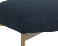 Sunpan Seneca Dining Chair - Antique Brass - Arena Cement/Arena Navy/Velvet Blush/Velvet Slate/Polo Club Stone