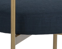 Sunpan Seneca Dining Chair - Antique Brass - Arena Cement/Arena Navy/Velvet Blush/Velvet Slate/Polo Club Stone