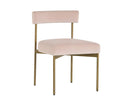 Sunpan Seneca Dining Chair - Antique Brass - Arena Cement/Arena Navy/Velvet Blush/Velvet Slate/Polo Club Stone