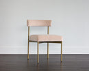 Sunpan Seneca Dining Chair - Antique Brass - Arena Cement/Arena Navy/Velvet Blush/Velvet Slate/Polo Club Stone