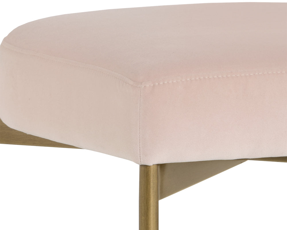 Sunpan Seneca Dining Chair - Antique Brass - Arena Cement/Arena Navy/Velvet Blush/Velvet Slate/Polo Club Stone