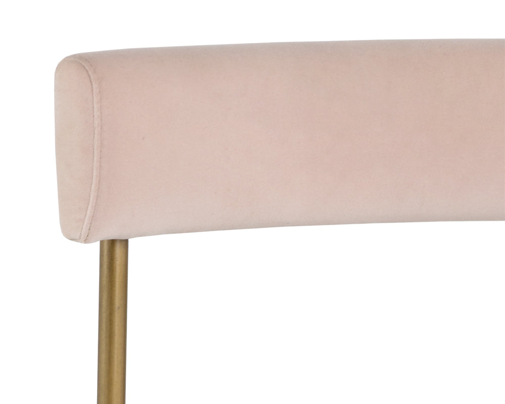 Sunpan Seneca Dining Chair - Antique Brass - Arena Cement/Arena Navy/Velvet Blush/Velvet Slate/Polo Club Stone