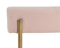 Sunpan Seneca Dining Chair - Antique Brass - Arena Cement/Arena Navy/Velvet Blush/Velvet Slate/Polo Club Stone