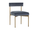 Sunpan Seneca Dining Chair - Antique Brass - Arena Cement/Arena Navy/Velvet Blush/Velvet Slate/Polo Club Stone