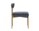 Sunpan Seneca Dining Chair - Antique Brass - Arena Cement/Arena Navy/Velvet Blush/Velvet Slate/Polo Club Stone