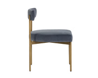 Sunpan Seneca Dining Chair - Antique Brass - Arena Cement/Arena Navy/Velvet Blush/Velvet Slate/Polo Club Stone