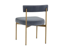 Sunpan Seneca Dining Chair - Antique Brass - Arena Cement/Arena Navy/Velvet Blush/Velvet Slate/Polo Club Stone