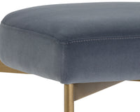 Sunpan Seneca Dining Chair - Antique Brass - Arena Cement/Arena Navy/Velvet Blush/Velvet Slate/Polo Club Stone