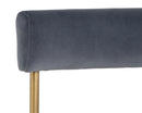 Sunpan Seneca Dining Chair - Antique Brass - Arena Cement/Arena Navy/Velvet Blush/Velvet Slate/Polo Club Stone