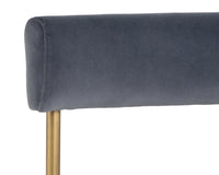 Sunpan Seneca Dining Chair - Antique Brass - Arena Cement/Arena Navy/Velvet Blush/Velvet Slate/Polo Club Stone