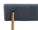 Sunpan Seneca Dining Chair - Antique Brass - Arena Cement/Arena Navy/Velvet Blush/Velvet Slate/Polo Club Stone