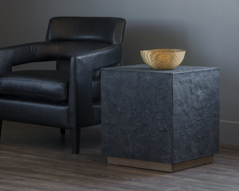 Sunpan Newbury Side Table - Black Slate