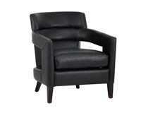 Sunpan Bloor Lounge Chair - Coal Black/Havana Dark Brown