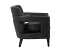Sunpan Bloor Lounge Chair - Coal Black/Havana Dark Brown