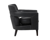 Sunpan Bloor Lounge Chair - Coal Black/Havana Dark Brown