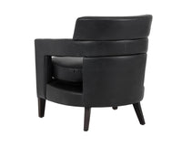 Sunpan Bloor Lounge Chair - Coal Black/Havana Dark Brown