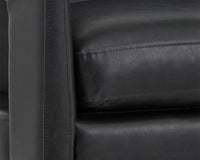 Sunpan Bloor Lounge Chair - Coal Black/Havana Dark Brown