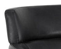 Sunpan Bloor Lounge Chair - Coal Black/Havana Dark Brown