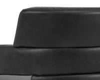 Sunpan Bloor Lounge Chair - Coal Black/Havana Dark Brown