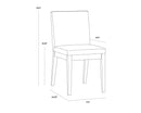 Sunpan Branson Dining Chair in Dark Grey / White