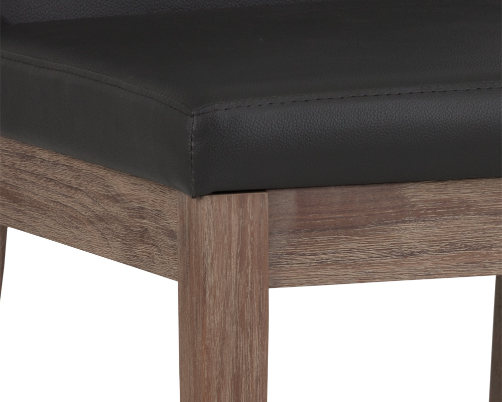 Sunpan Branson Dining Chair in Dark Grey / White