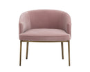 Sunpan Cornella Lounge Chair - Blush Pink/ Forest Green/Polo Club Stone/Shadow Grey