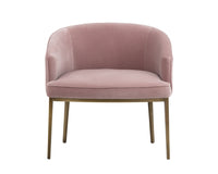 Sunpan Cornella Lounge Chair - Blush Pink/ Forest Green/Polo Club Stone/Shadow Grey