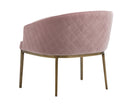 Sunpan Cornella Lounge Chair - Blush Pink/ Forest Green/Polo Club Stone/Shadow Grey