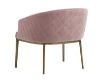 Sunpan Cornella Lounge Chair - Blush Pink/ Forest Green/Polo Club Stone/Shadow Grey