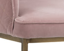 Sunpan Cornella Lounge Chair - Blush Pink/ Forest Green/Polo Club Stone/Shadow Grey