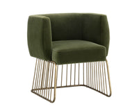 Sunpan Gala Dining Armchair - Forest Green / Shadow Grey