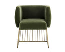 Sunpan Gala Dining Armchair - Forest Green / Shadow Grey