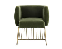 Sunpan Gala Dining Armchair - Forest Green / Shadow Grey