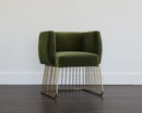 Sunpan Gala Dining Armchair - Forest Green / Shadow Grey