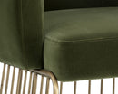 Sunpan Gala Dining Armchair - Forest Green / Shadow Grey