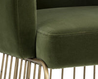 Sunpan Gala Dining Armchair - Forest Green / Shadow Grey