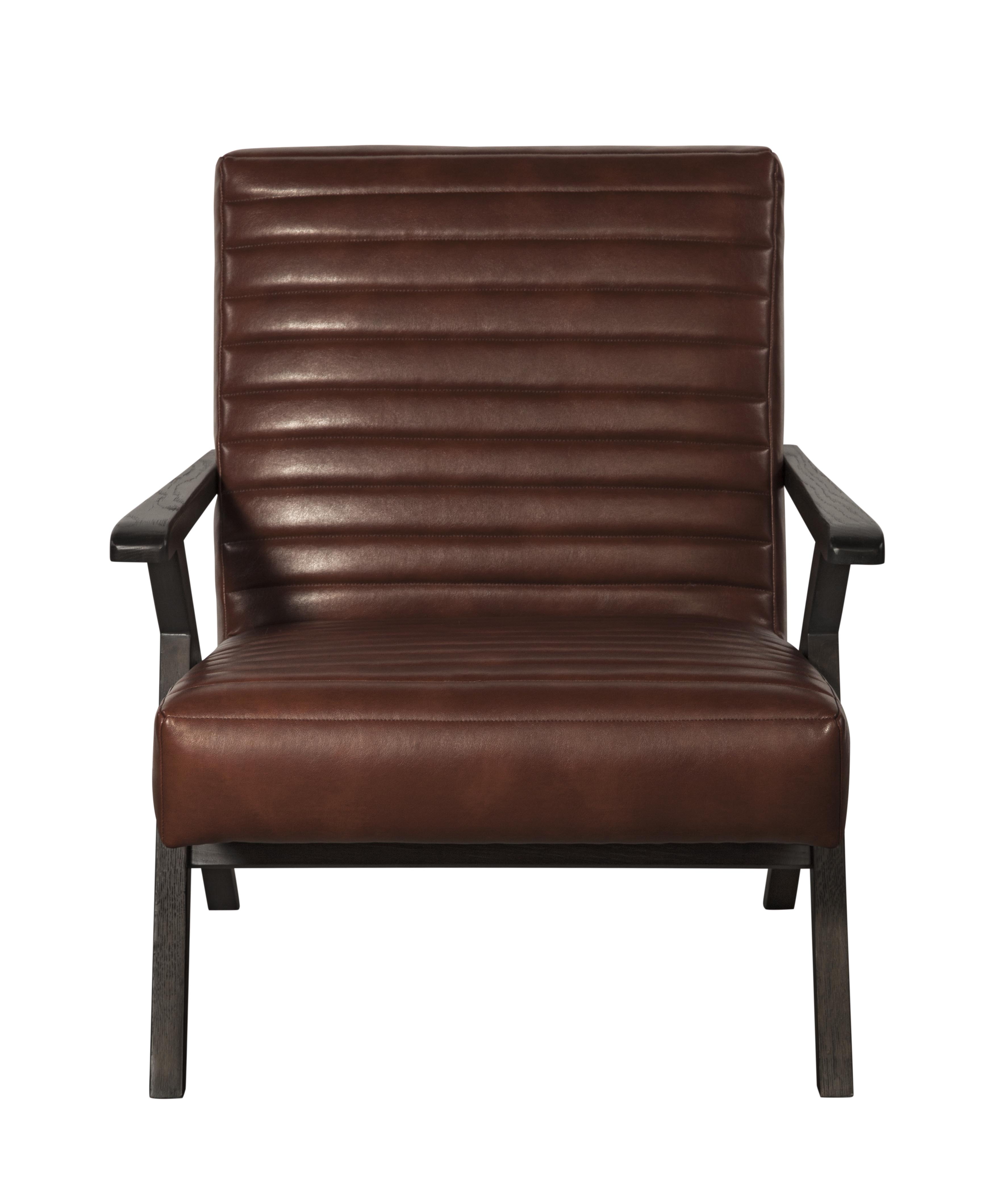Sunpan Peyton Lounge Chair - Bravo Cream/Cantina Magnetite/Cantina Saddle