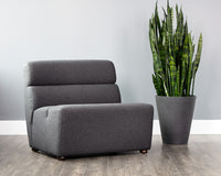 Sunpan Cornell Modular - Armless Chair - Polo Club Kohl Grey / Stone