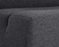 Sunpan Cornell Modular - Armless Chair - Polo Club Kohl Grey / Stone