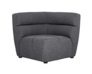 Sunpan Cornell Modular - Corner Chair in Polo Club Kohl Grey/ Polo Club Stone